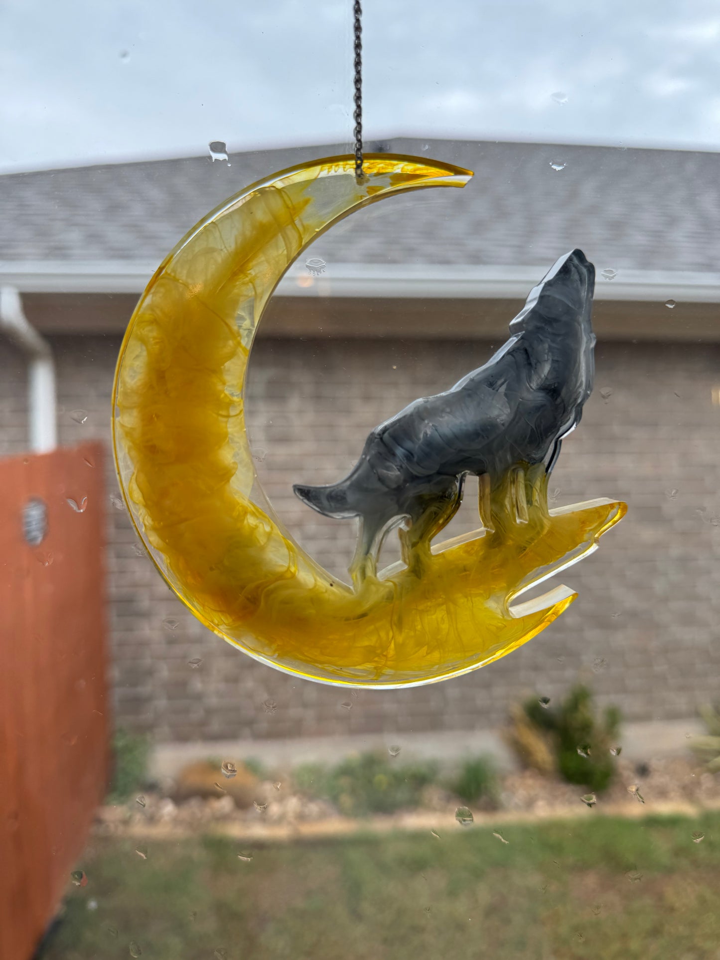 Customized moon/wolf window hanger