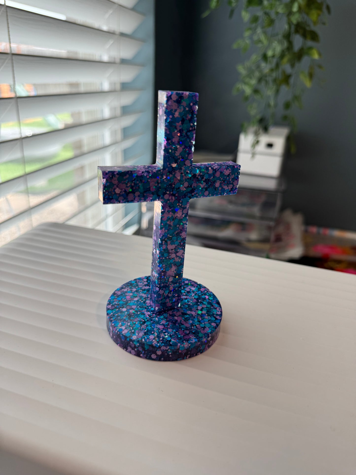 Purple blue cross