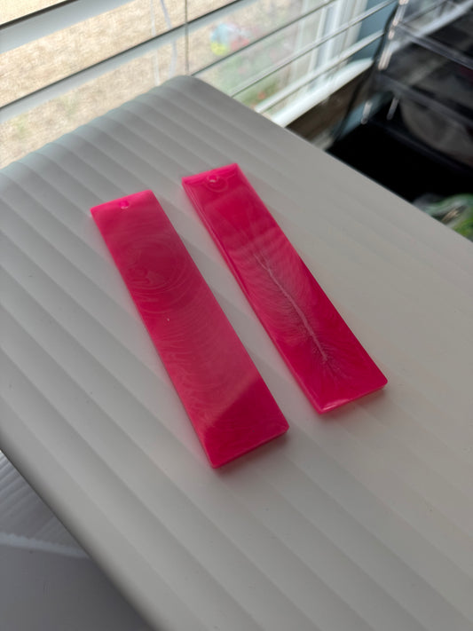 One pink book mark