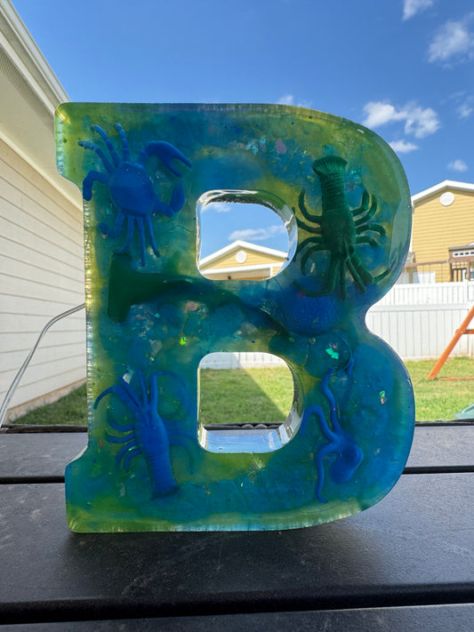 Letter Resin Casting with lights-leave very detailed description